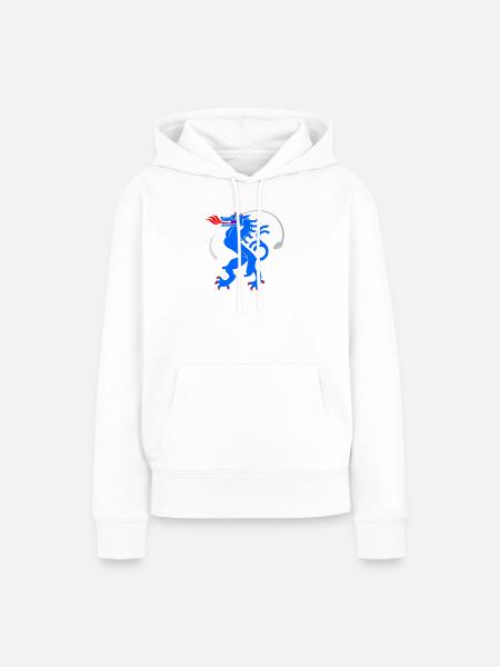 Feuerdrache Blau im Golf Ring - Frauen Premium Bio Hoodie - Weiß