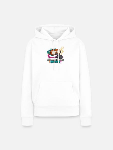 Taucherwitz: Kein WLAN, kein Luft - Frauen Premium Bio Hoodie - Weiß