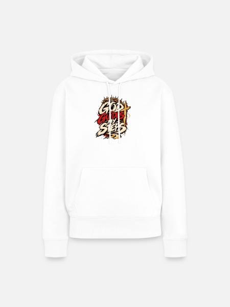 Gott führt meine Schritte - Frauen Premium Bio Hoodie - Weiß