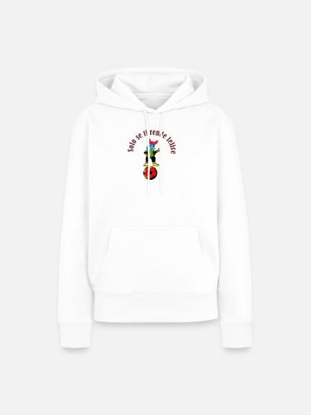 Blue Rabbit Fußballspieler - Frauen Premium Bio Hoodie - Weiß