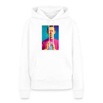 That Color - Selfie Art Work Unique - Street wear - Sweat à capuche Premium bio Femme - blanc - Devant - Julia (174cm)