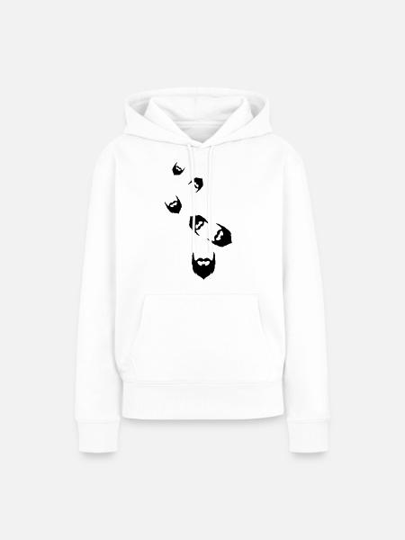 Bart symbol - Frauen Premium Bio Hoodie - Weiß
