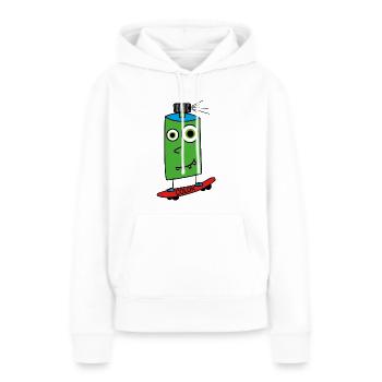 Conseil pulvérisateur - Sweat à capuche Premium bio Femme - blanc - Devant - Julia (174cm)