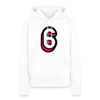 6. HERZLICHEN GLÜCKWUNSCH ZUM GEBURTSTAG. ALLES GUTE ZUM GEBURTSTAG!. ZIFFER - Frauen Premium Bio Hoodie - Weiß - Vorne - Julia (174cm)