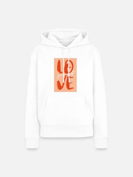 Love Yourself - Frauen Premium Bio Hoodie - Weiß