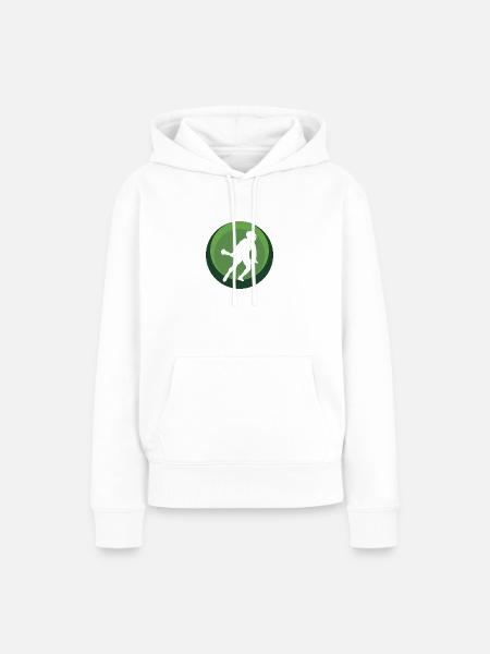 Lacrosse field Intercrosse - Frauen Premium Bio Hoodie - Weiß