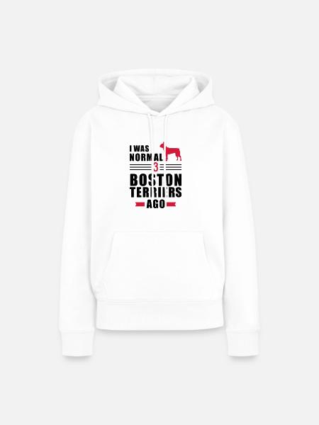 Boston Terrier - Frauen Premium Bio Hoodie - Weiß
