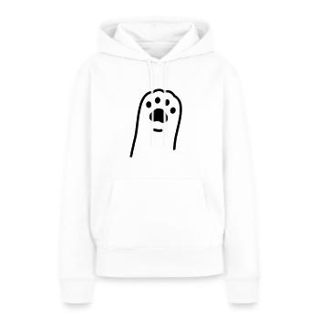 Patte de chat - Sweat à capuche Premium bio Femme - blanc - Devant - Julia (174cm)