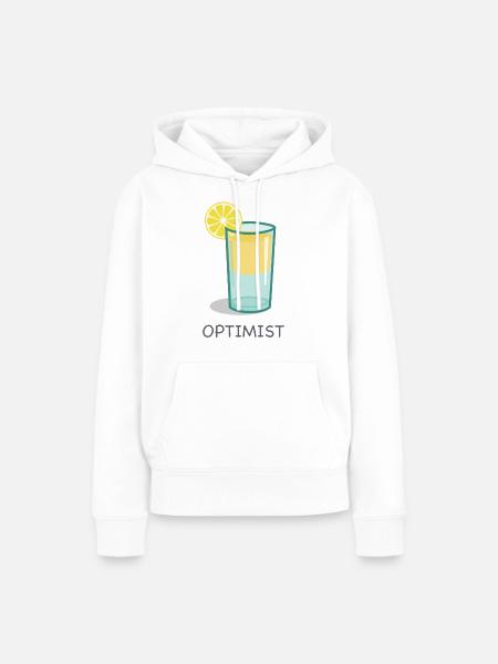 Optimist - Frauen Premium Bio Hoodie - Weiß