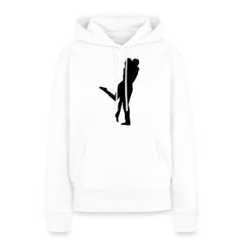 Kuss - Frauen Premium Bio Hoodie - Weiß - Vorne - Julia (174cm)
