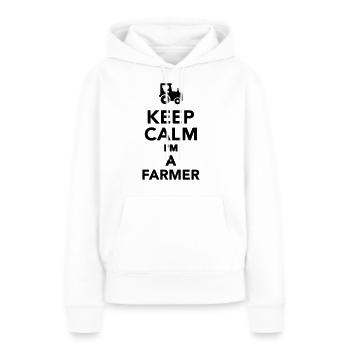 Bauer - Frauen Premium Bio Hoodie - Weiß - Vorne - Julia (174cm)