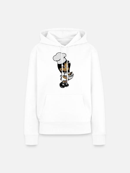 kochen kleines mädchen - Frauen Premium Bio Hoodie - Weiß