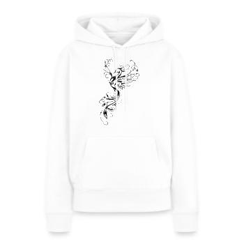 phoenix - Sweat à capuche Premium bio Femme - blanc - Devant - Julia (174cm)