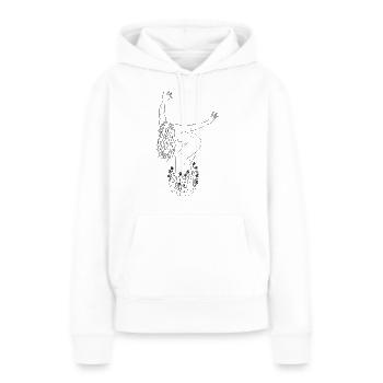 Déesse de la nature - Sweat à capuche Premium bio Femme - blanc - Devant - Julia (174cm)