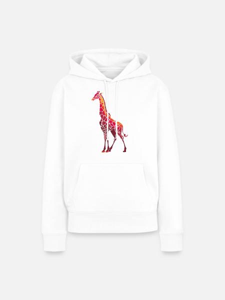 Giraffen-Kunst - Frauen Premium Bio Hoodie - Weiß