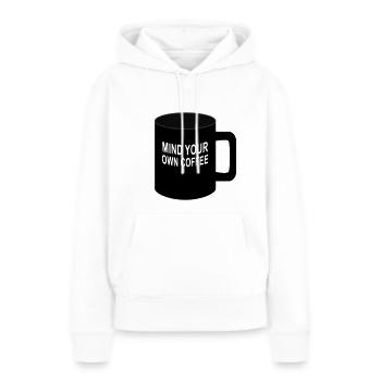 Coffee Mind - Frauen Premium Bio Hoodie - Weiß - Vorne - Julia (174cm)