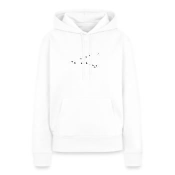 bir D142 - Sweat à capuche Premium bio Femme - blanc - Devant - Julia (174cm)