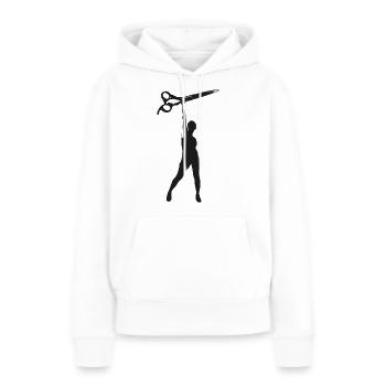 FriseurIn - Frauen Premium Bio Hoodie - Weiß - Vorne - Julia (174cm)
