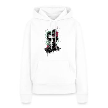 Handsome in a splash of colour - Women’s Premium Organic Hoodie - white - Front - Julia (174cm)