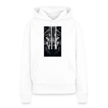 Majestätischer Wolf - Majestic Wolf - Frauen Premium Bio Hoodie - Weiß - Vorne - Julia (174cm)
