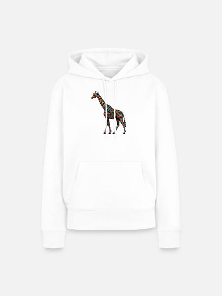 Giraffe - Frauen Premium Bio Hoodie - Weiß