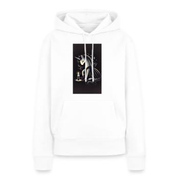 Trauer Einhorn - Frauen Premium Bio Hoodie - Weiß - Vorne - Julia (174cm)