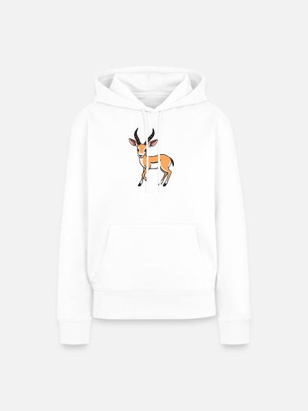 Gazelle - Frauen Premium Bio Hoodie - Weiß