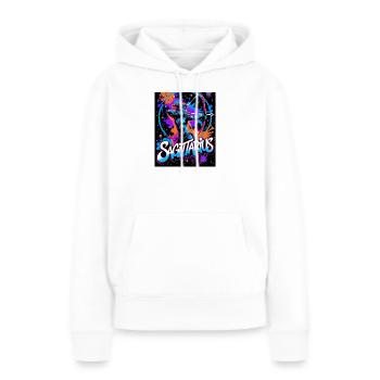 Schütze - Frauen Premium Bio Hoodie - Weiß - Vorne - Julia (174cm)