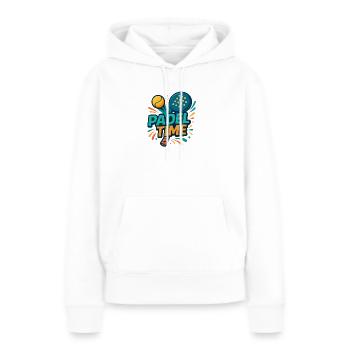 Padel Time Farbexplosion - Frauen Premium Bio Hoodie - Weiß - Vorne - Julia (174cm)