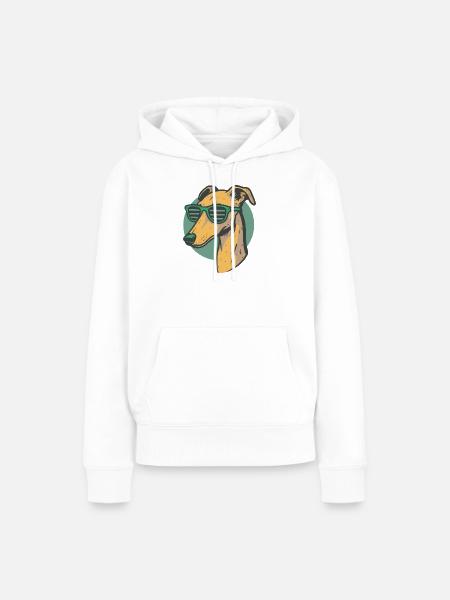 Windhund, Galgo - Frauen Premium Bio Hoodie - Weiß