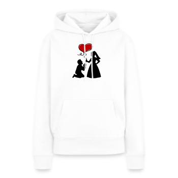 Brautpaar Ehepaar Hochzeit - Frauen Premium Bio Hoodie - Weiß - Vorne - Julia (174cm)