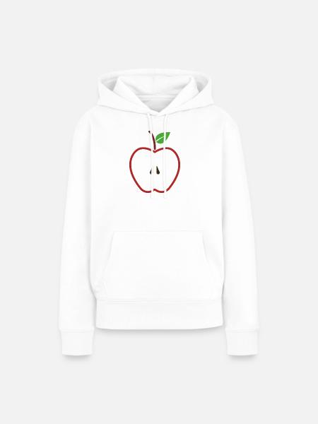 Apfel geschnitten - Frauen Premium Bio Hoodie - Weiß