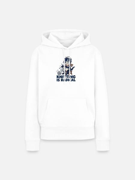Radical Knitting Otter - Frauen Premium Bio Hoodie - Weiß