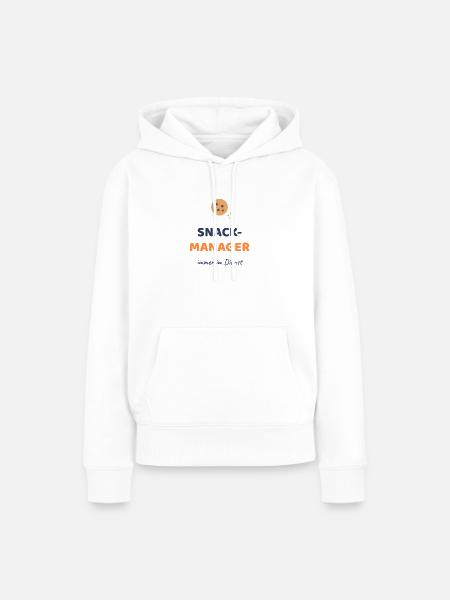 Snack Manager - Frauen Premium Bio Hoodie - Weiß
