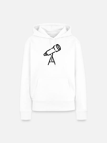 Teleskop - Frauen Premium Bio Hoodie - Weiß