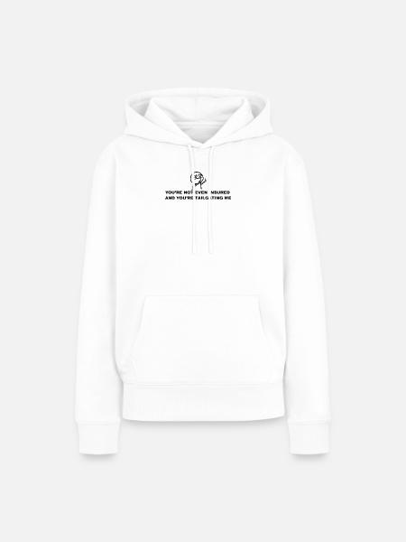 Bleib nicht so stehen! - Frauen Premium Bio Hoodie - Weiß
