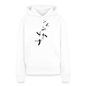 Rasieren Barber logo icon - Frauen Premium Bio Hoodie - Weiß - Vorne - Julia (174cm)
