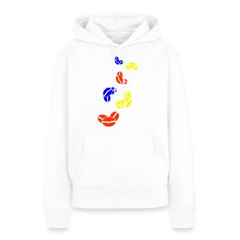 Kaffeebohne Symbol - Frauen Premium Bio Hoodie - Weiß - Vorne - Julia (174cm)