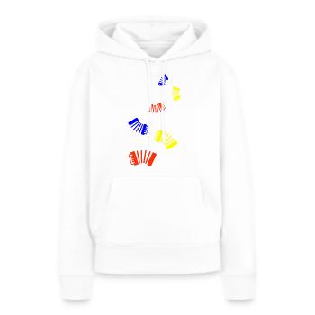 Instrument accordéon - Sweat à capuche Premium bio Femme - blanc - Devant - Julia (174cm)