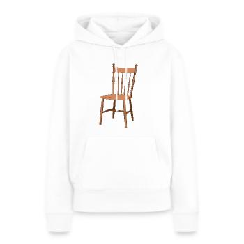 canapé canapé chaise chaise chaise table lamp lampe benc - Sweat à capuche Premium bio Femme - blanc - Devant - Julia (174cm)
