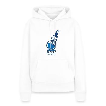 Rocket Labor - Sweat à capuche Premium bio Femme - blanc - Devant - Julia (174cm)