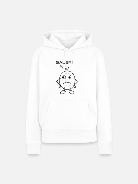 Eierkopf sauer - Frauen Premium Bio Hoodie - Weiß