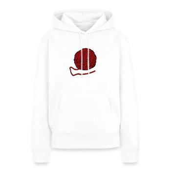 laine - Sweat à capuche Premium bio Femme - blanc - Devant - Julia (174cm)