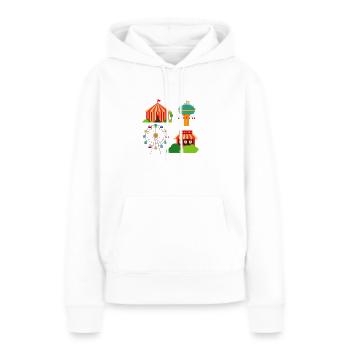 Kirmes - Frauen Premium Bio Hoodie - Weiß - Vorne - Julia (174cm)