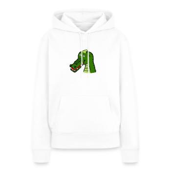 Croco 49 - Sweat à capuche Premium bio Femme - blanc - Devant - Julia (174cm)