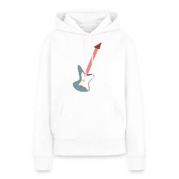 E- Gitarre - Frauen Premium Bio Hoodie - Weiß - Vorne - Julia (174cm)