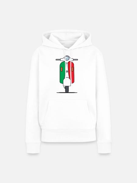 Wunderschönes Italienischer Roller Design - Frauen Premium Bio Hoodie - Weiß