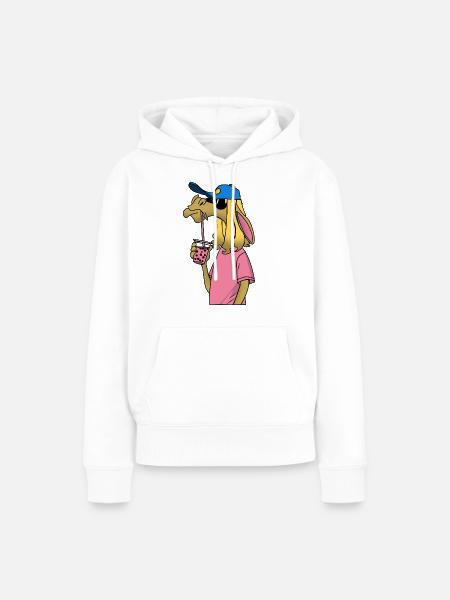 Gekühltes Lama - Frauen Premium Bio Hoodie - Weiß