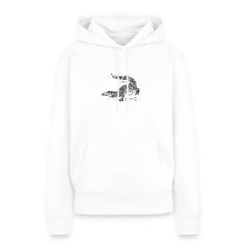 Croco 58 - Sweat à capuche Premium bio Femme - blanc - Devant - Julia (174cm)