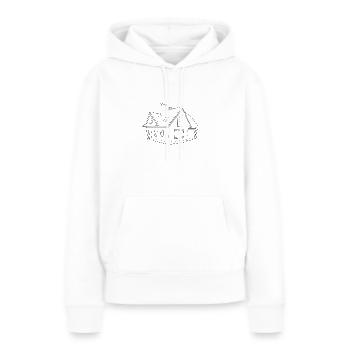 maison - Sweat à capuche Premium bio Femme - blanc - Devant - Julia (174cm)